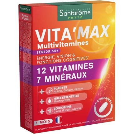

Santarome Phyto Vita'max Senior Мультивитамины 12 витаминов 7 минералов Santarome Bio