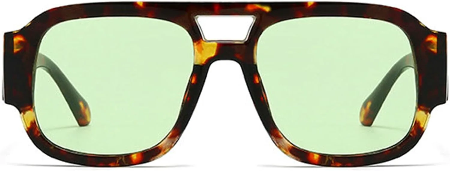 

Солнцезащитные очки Willochra Retro Square Pilot для женщин и мужчин в винтажном стиле 70-х годов, модные, с плоской верхней частью, увеличенного размера, C3