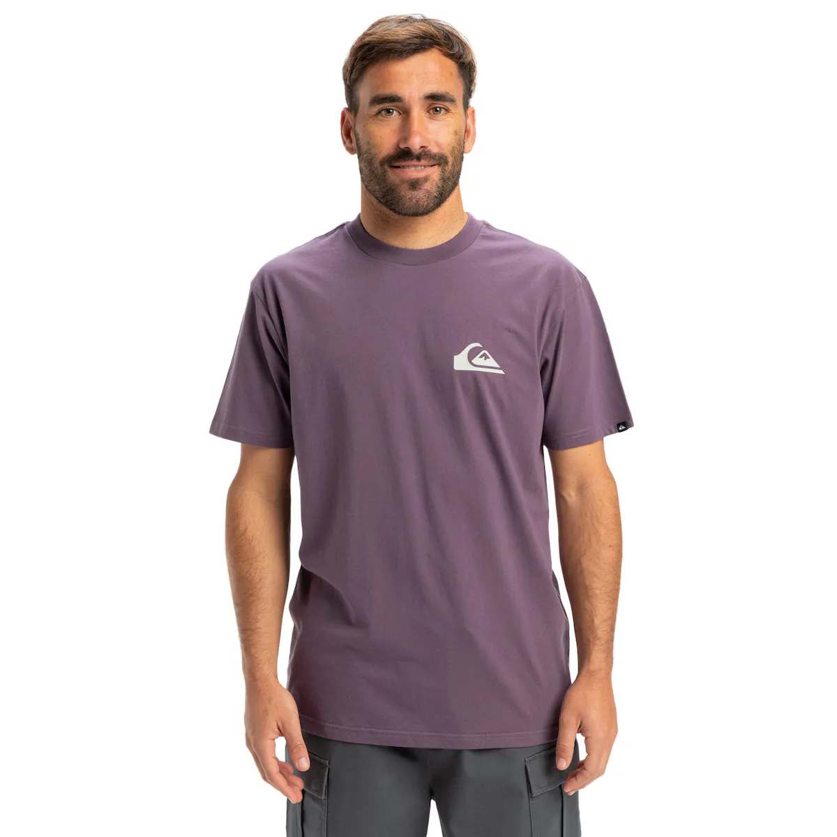 

Мужская мини-футболка Quiksilver с логотипом Ev, пурпурный