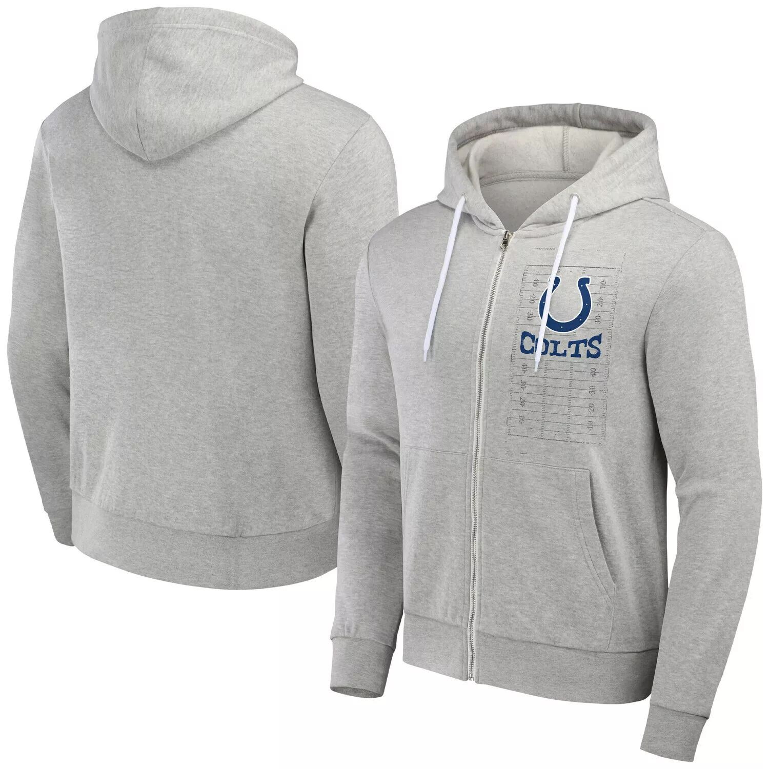 

Мужская толстовка с молнией во всю длину из коллекции NFL x Darius Rucker от Fanatics Heather Grey Indianapolis Colts Domestic