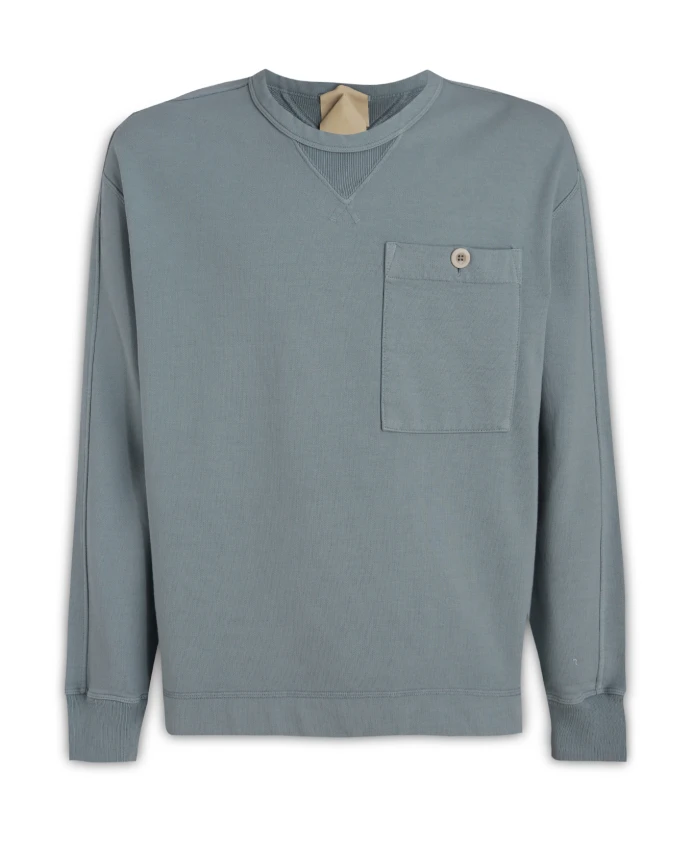 

Толстовка с круглым вырезом и нашивкой с логотипом Ten C, серый