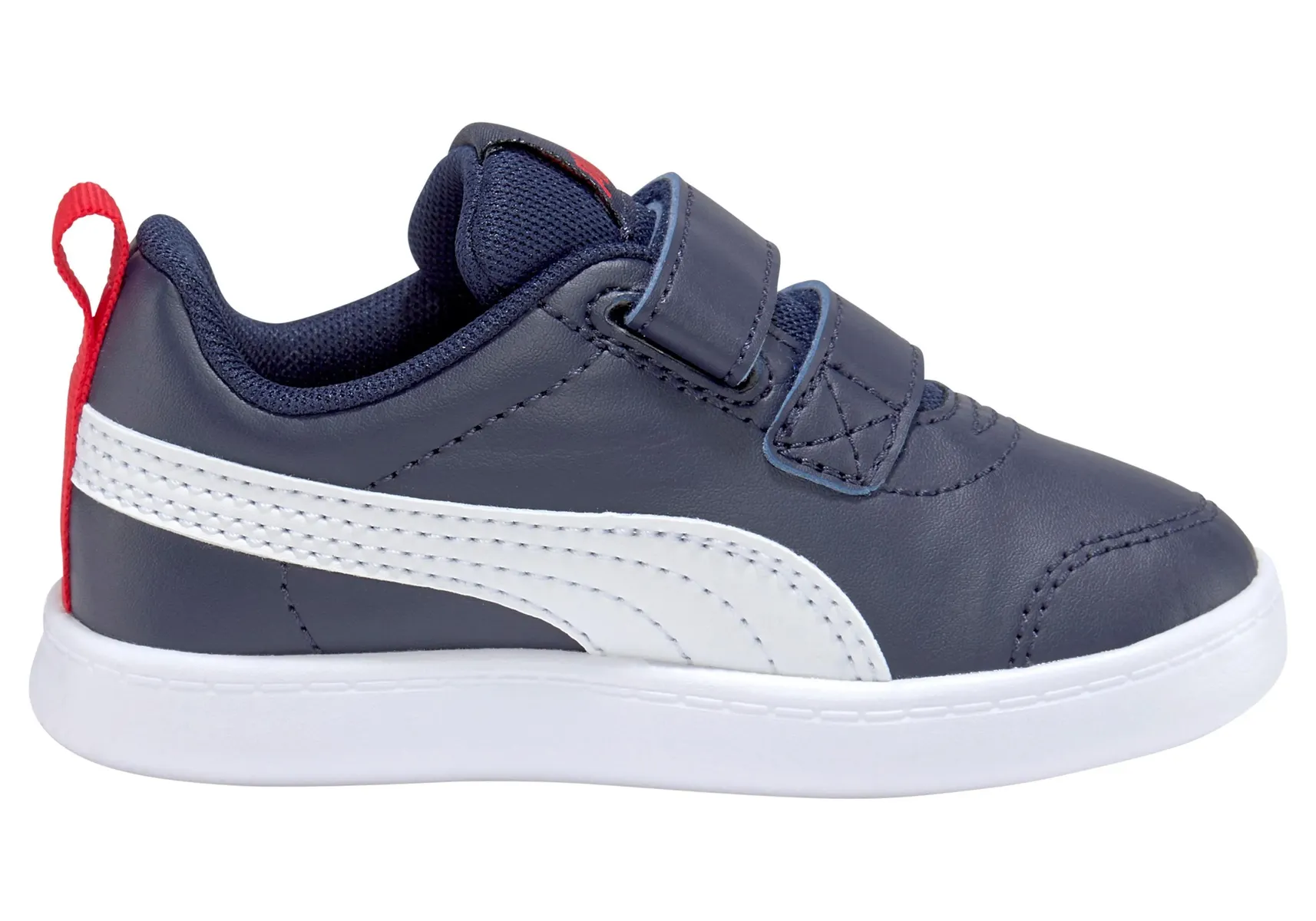 Кроссовки PUMA "COURTFLEX V2 V INF", с застежкой-липучкой для малышей, красный — фото 3
