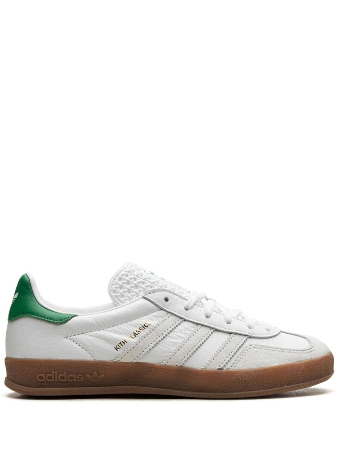 

Кроссовки Gazelle Indoor Kith- White / Green Adidas, белый