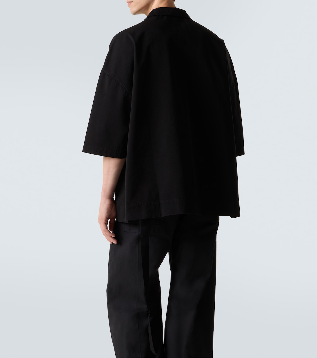 Рубашка Magnum Tommy свободного кроя из хлопкового твила Rick Owens, черный — фото 4