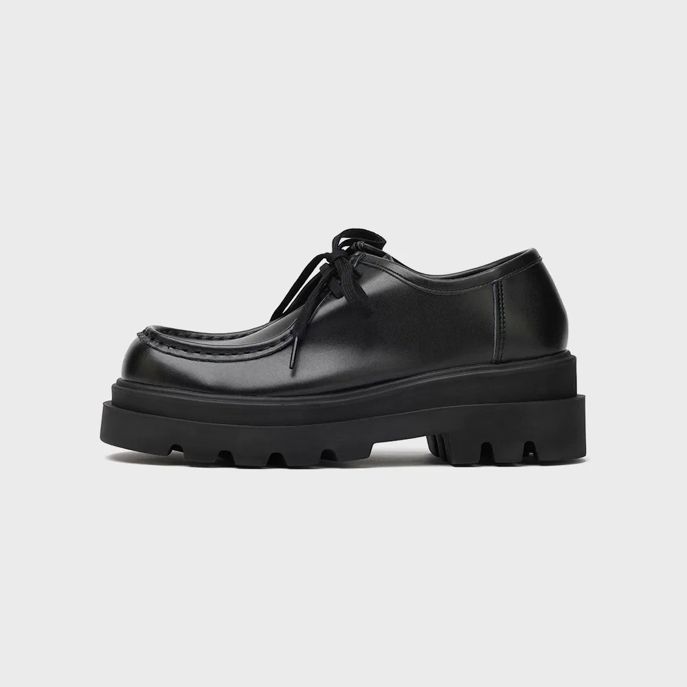 Мужские тирольские туфли Double Layered Sole чёрного цвета от Firenze.A — фото 3