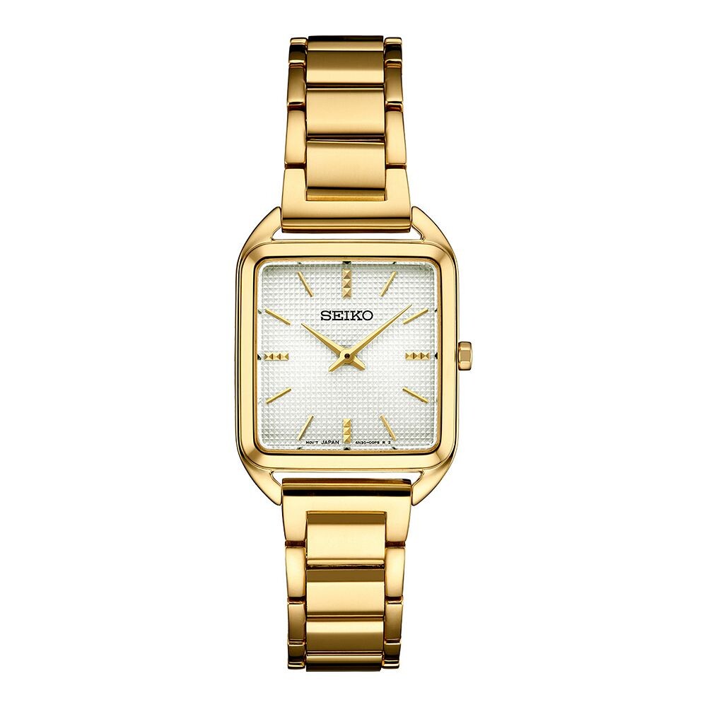 

Женские часы Seiko Essentials с прямоугольным циферблатом и браслетом — SWR078, цвет Silver