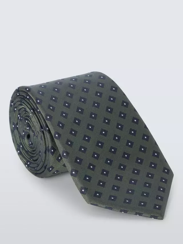 

Галстук John Lewis Silk Diamond Pattern, зеленый