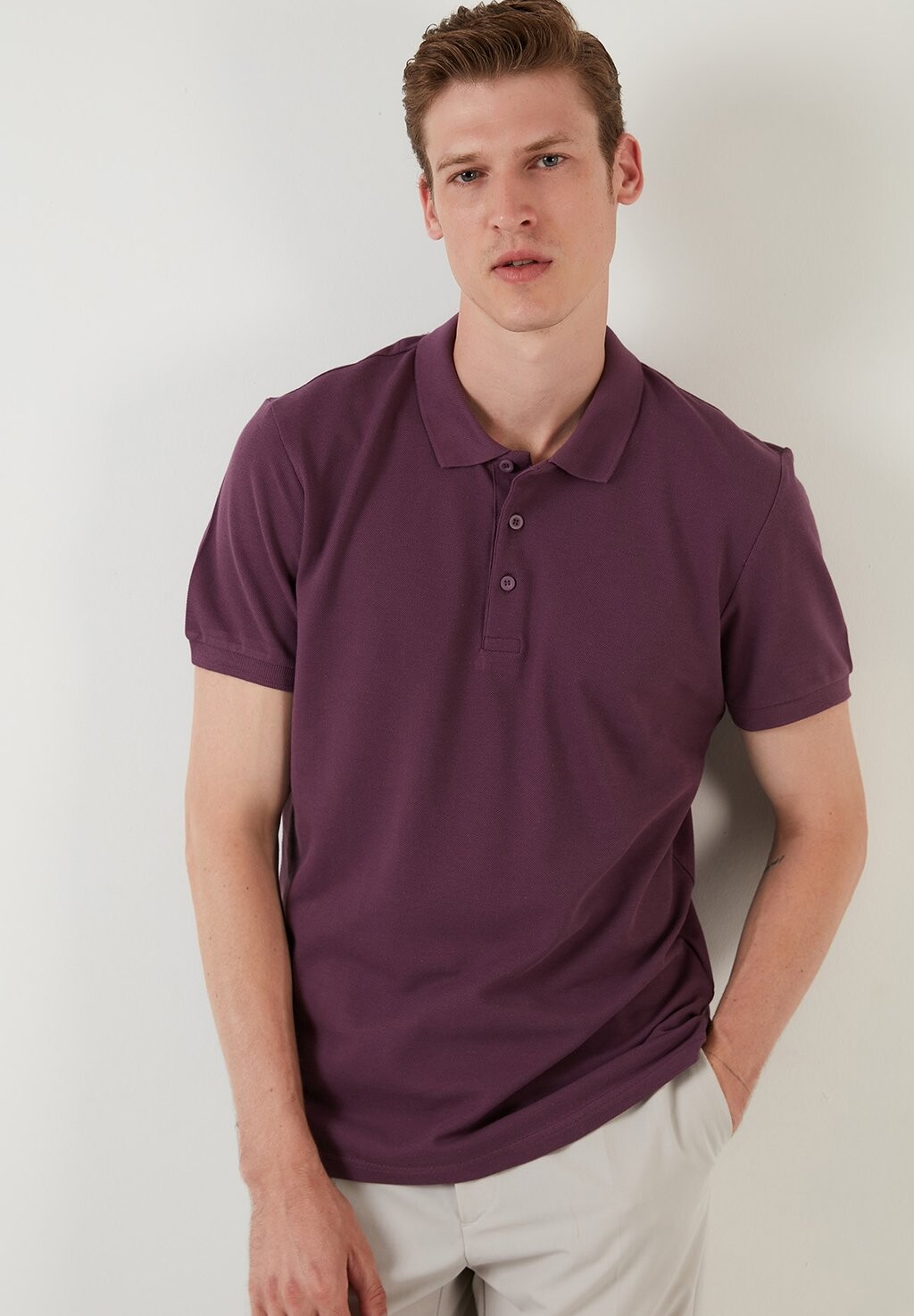 

Рубашка-поло Buratti, цвет plum color