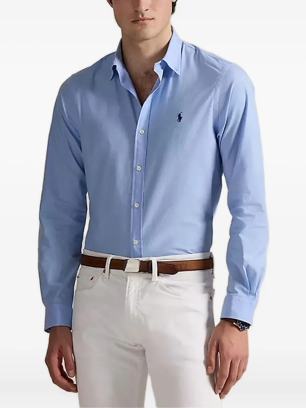 

Рубашка Оксфорд с длинными рукавами POLO RALPH LAUREN, синий
