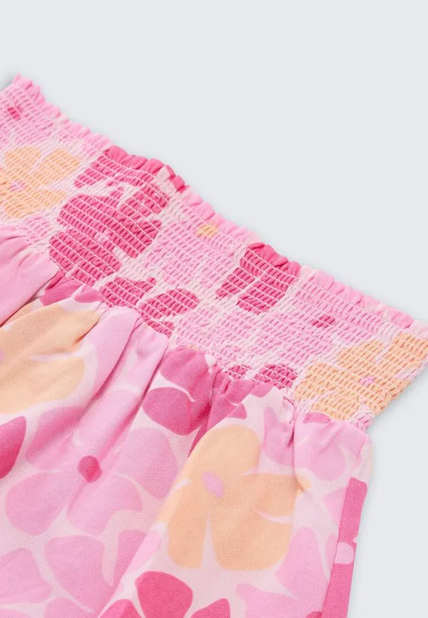 Мини-Юбка а-силуэта с воланами Tom Tailor, Multicolor Flower Print — фото 3