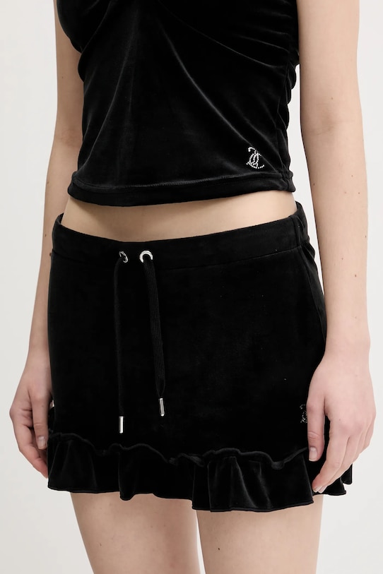

Вельветовая юбка с рюшами RUFFLE Juicy Couture, черный