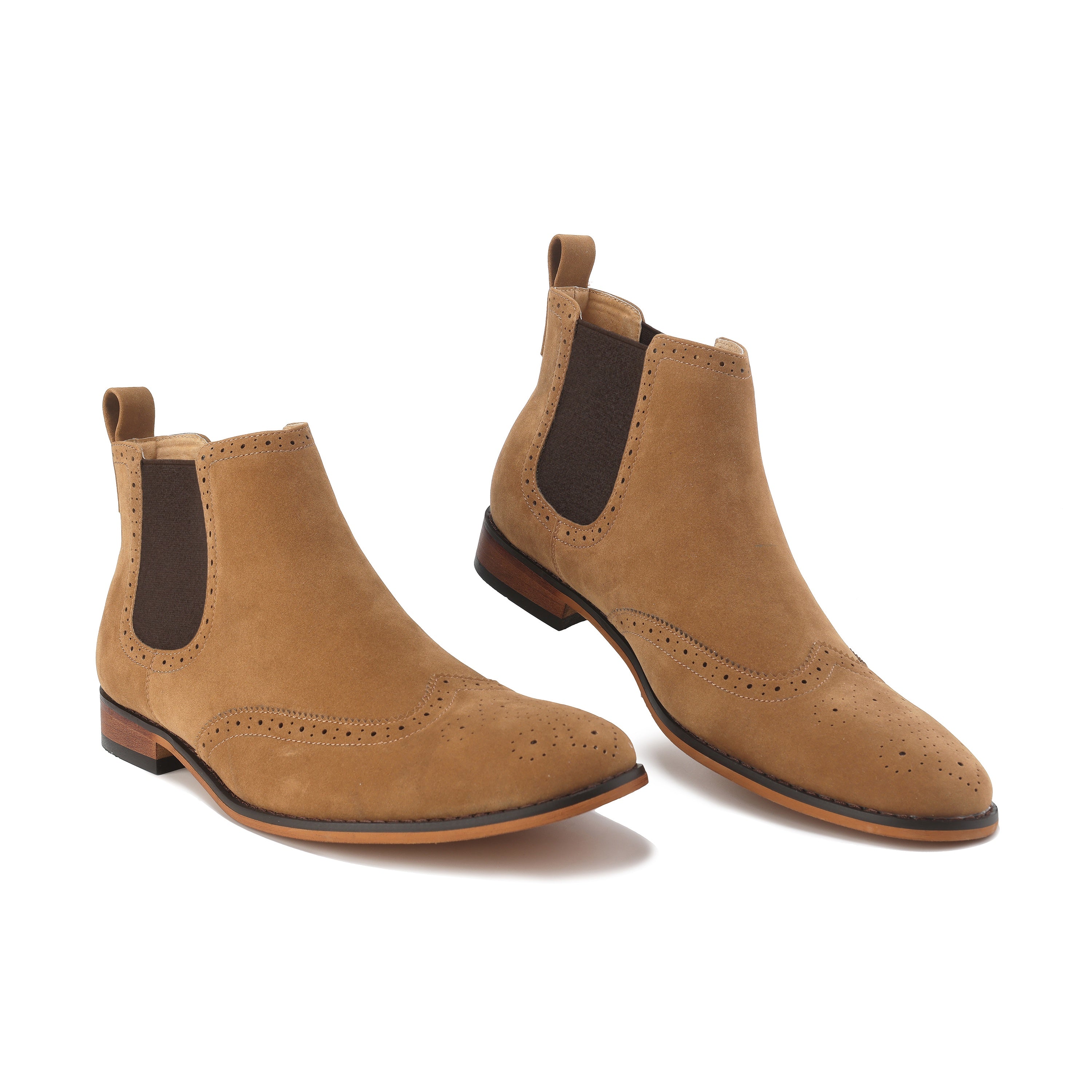 

Мужские ботинки Chelsea Slip On Wing Tip Gino Vitale, светло-коричневый