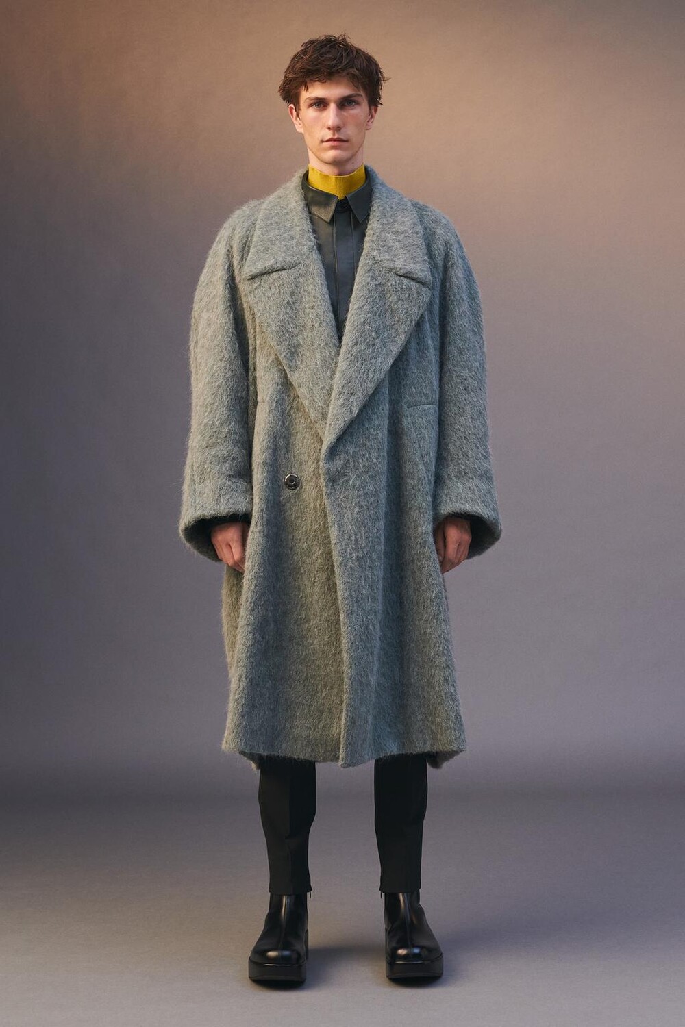 

Пальто оверсайз ZARA, цвет морской волны
