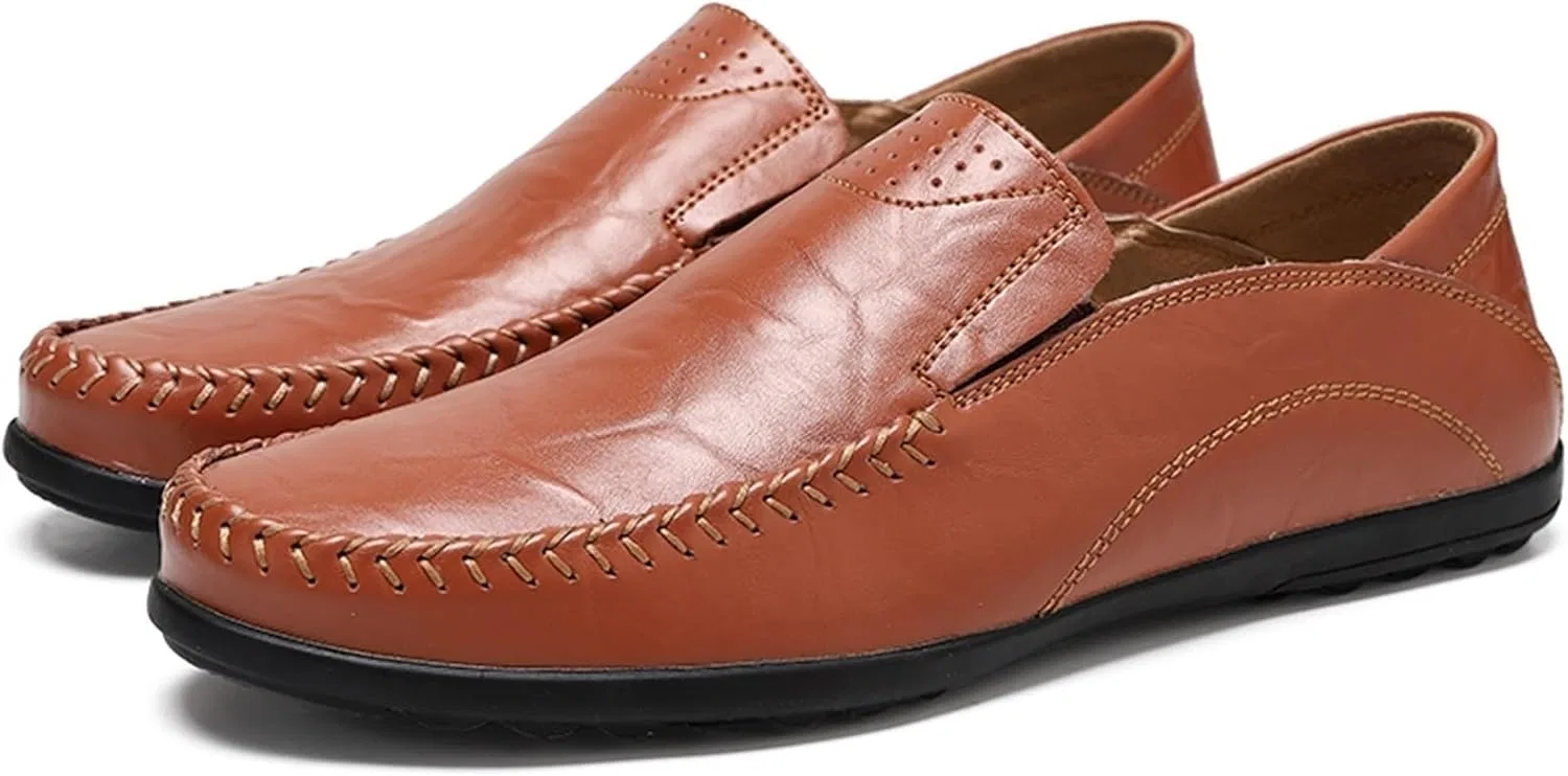 Мокасины мужские повседневные Loafers коричневый DHFIRUFSHLO — фото 2