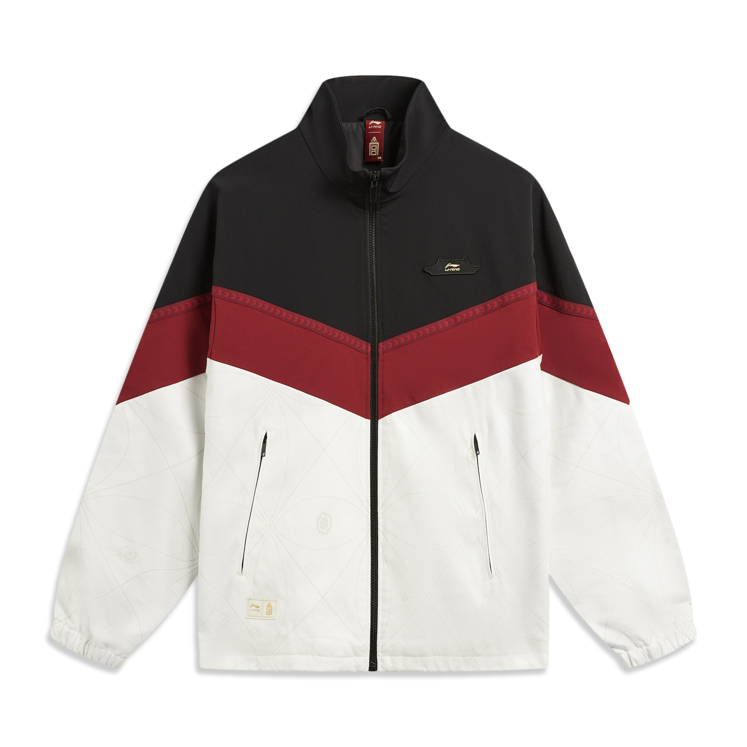 

Li Ning x GUGONG China Culture Collection Куртки и Пальто Мужские Li-Ning, черный/экрю patchwork