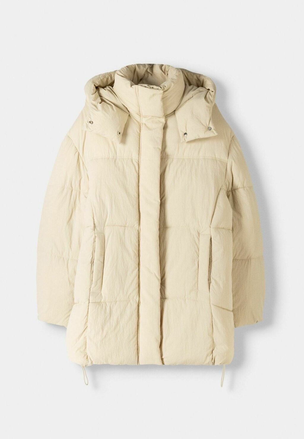 

Зимнее пальто Bershka, песочный