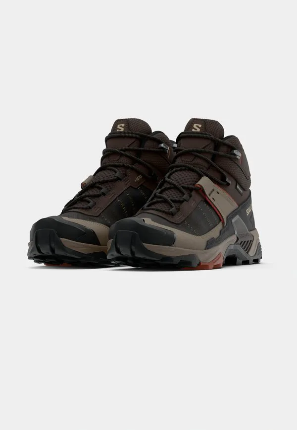Походные ботинки x ultra 5 mid gtx Salomon, Black Coffee/Walnut/Arabian Spice — фото 3