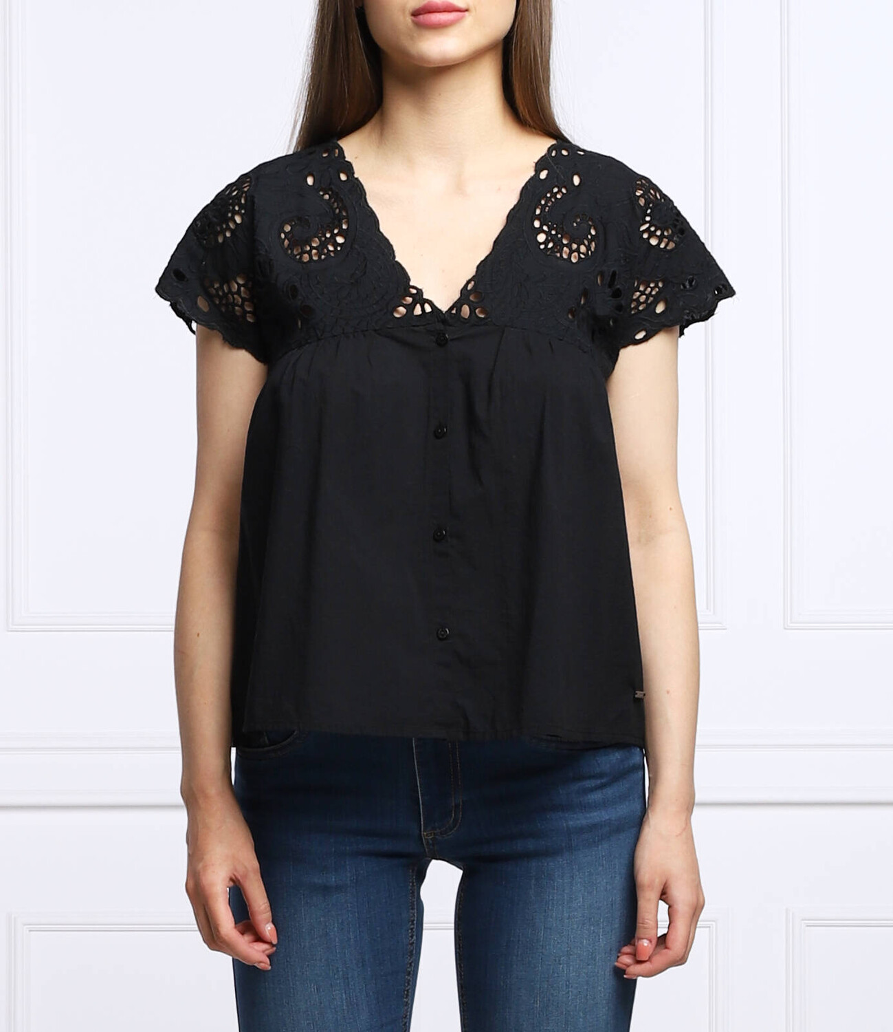 

Блуза Pepe Jeans London nara regular fit, черный
