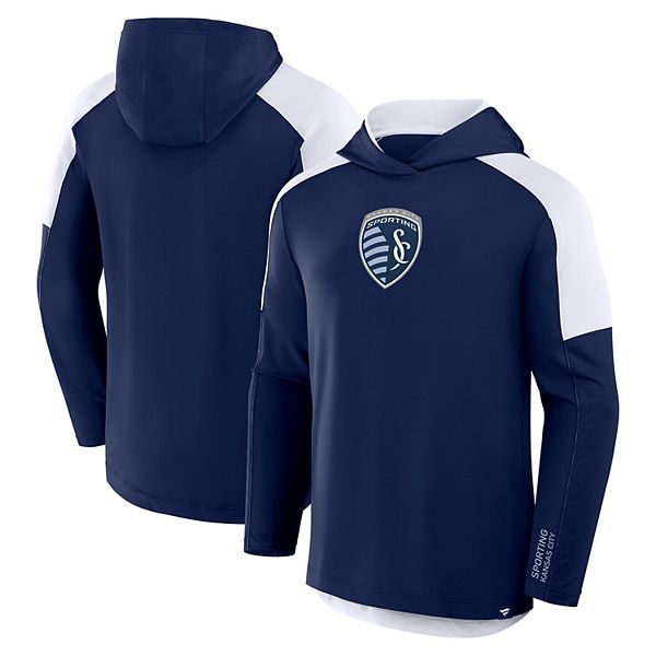 

Мужской синий свитшот с капюшоном sporting kansas city red card transitional Fanatics
