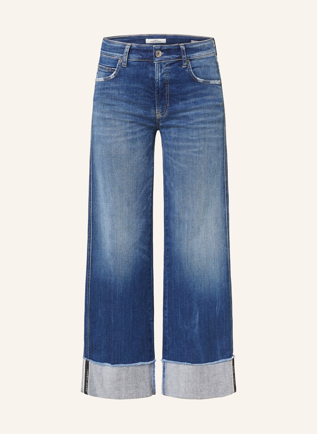 

Джинсовые брюки-кюлоты celia CAMBIO, цвет 5195 dark vintage t-wash fring