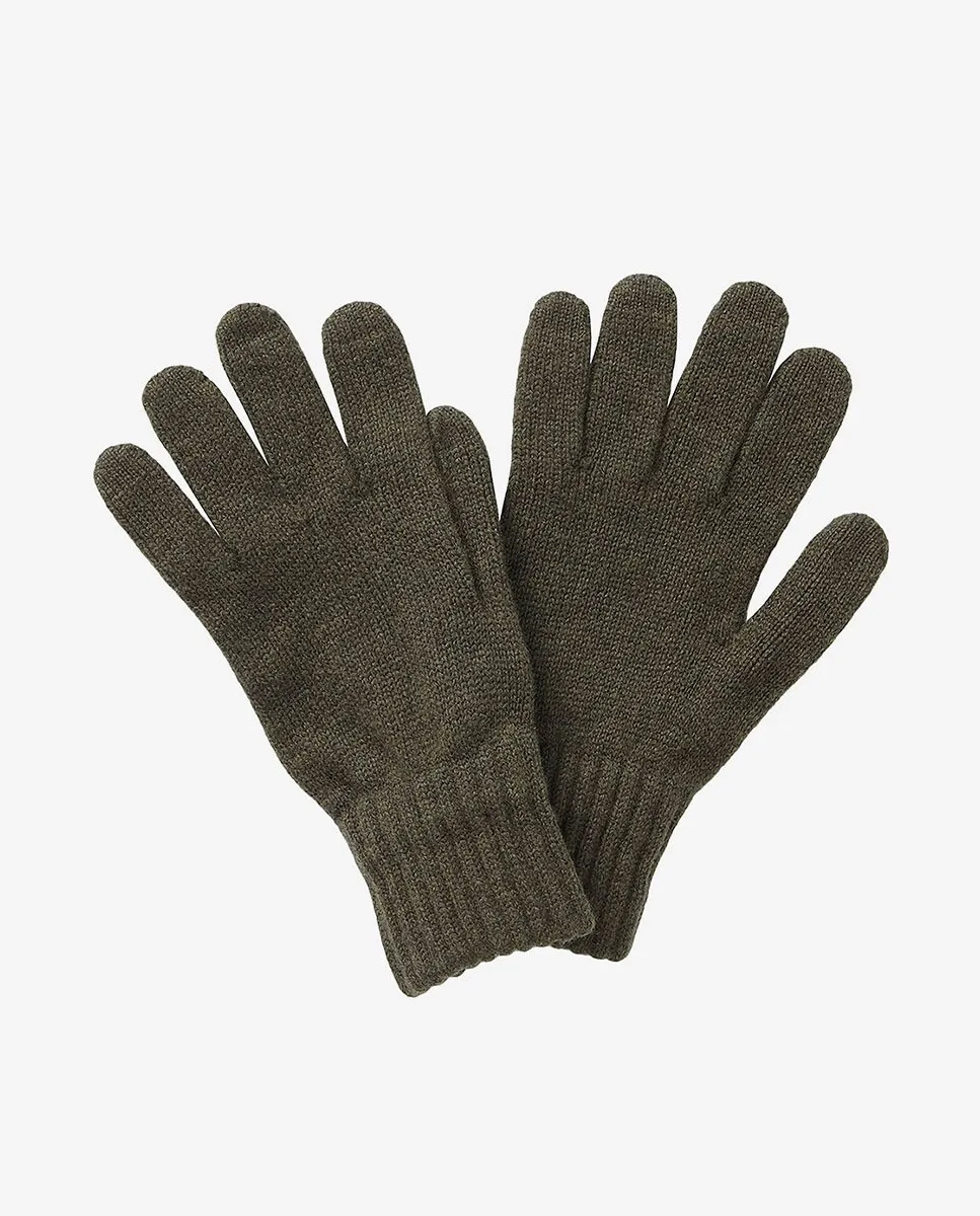 

Ребристые шерстяные мужские перчатки Barbour, зеленый