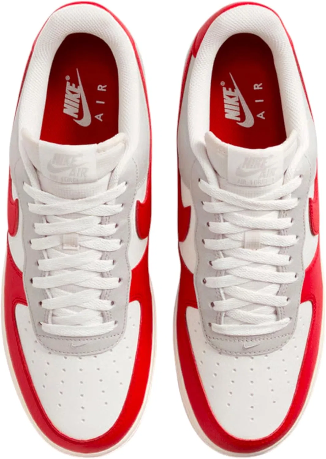 Кроссовки Nike Air Force 1 07, Light Iron Ore/Gym Red-pale Ivory — фото 4