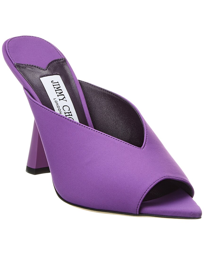 Сандалии из лайкры Jimmy Choo Maryanne 100, фиолетовый