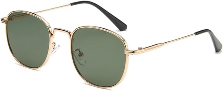 

Солнцезащитные очки с защитой UV400 | Круглая металлическая оправа, черные линзы, красные линзы | Для женщин и мужчин, для занятий спортом на открытом воздухе и вождения DSVIGF, C5 Gold Green