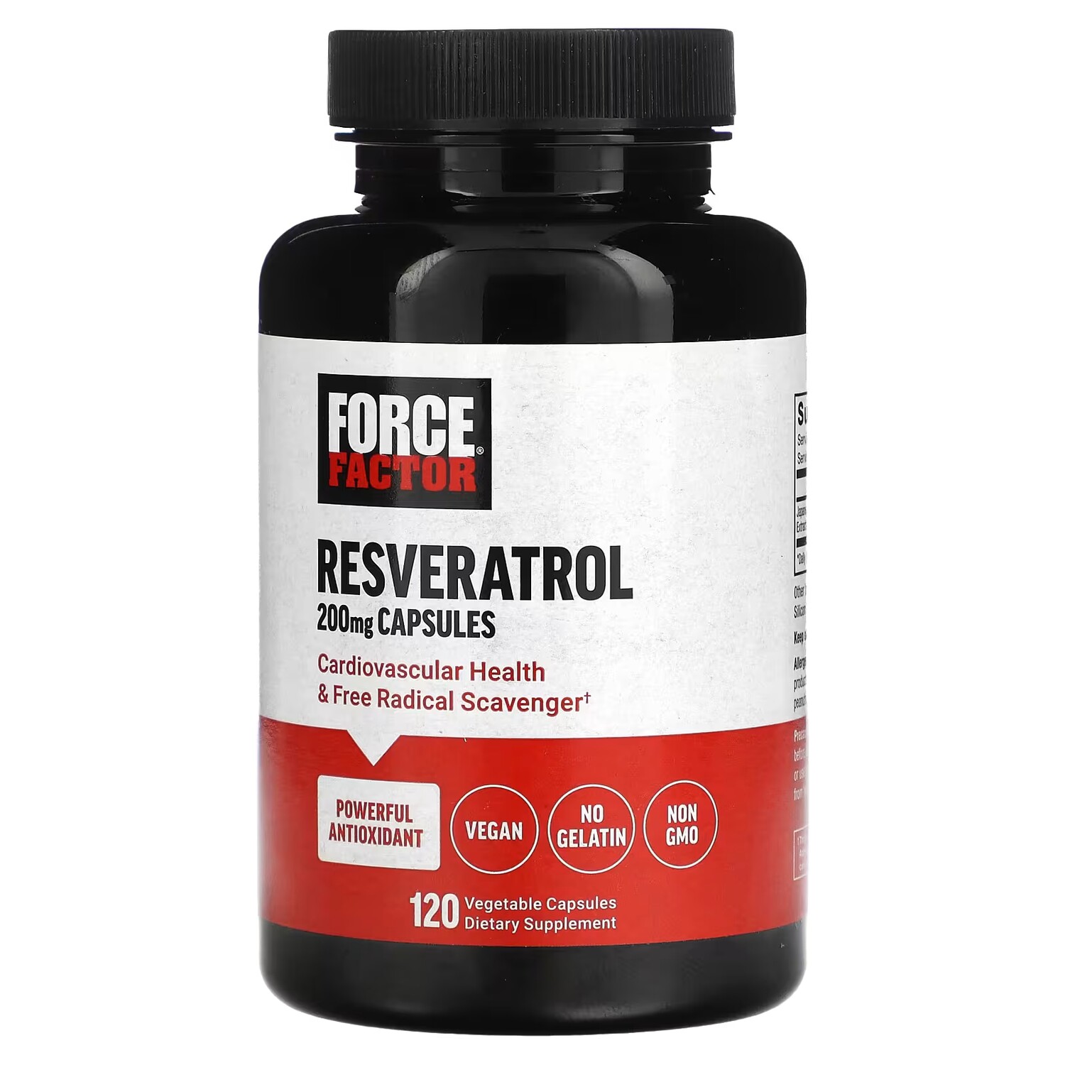 

Ресвератрол Force Factor 200 мг, 120 капсул