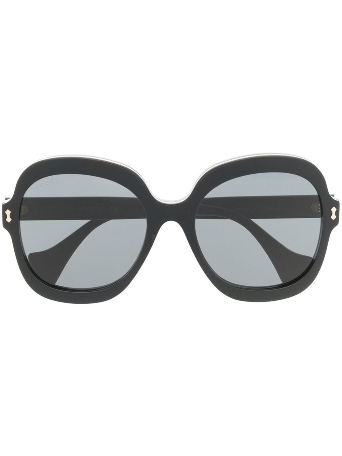 

Солнцезащитные очки в квадратной оправе с логотипом Gucci Eyewear, черный
