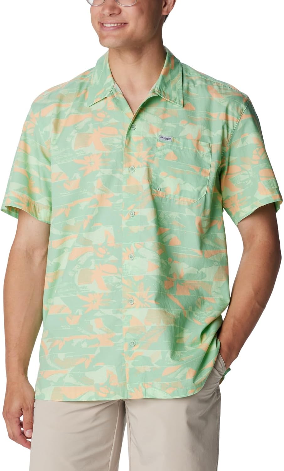 

Мужская рубашка Columbia Super Tamiami с длинным рукавом, New Mint/Fullcast