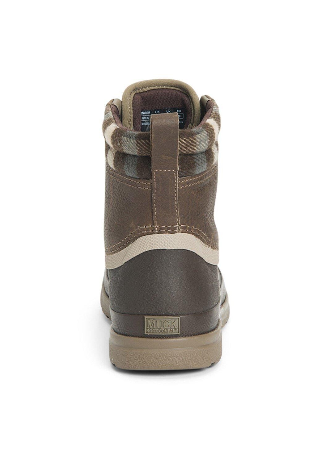 Женские резиновые ботинки Muck Boots короткие на шнуровке, темно-коричневый — фото 2