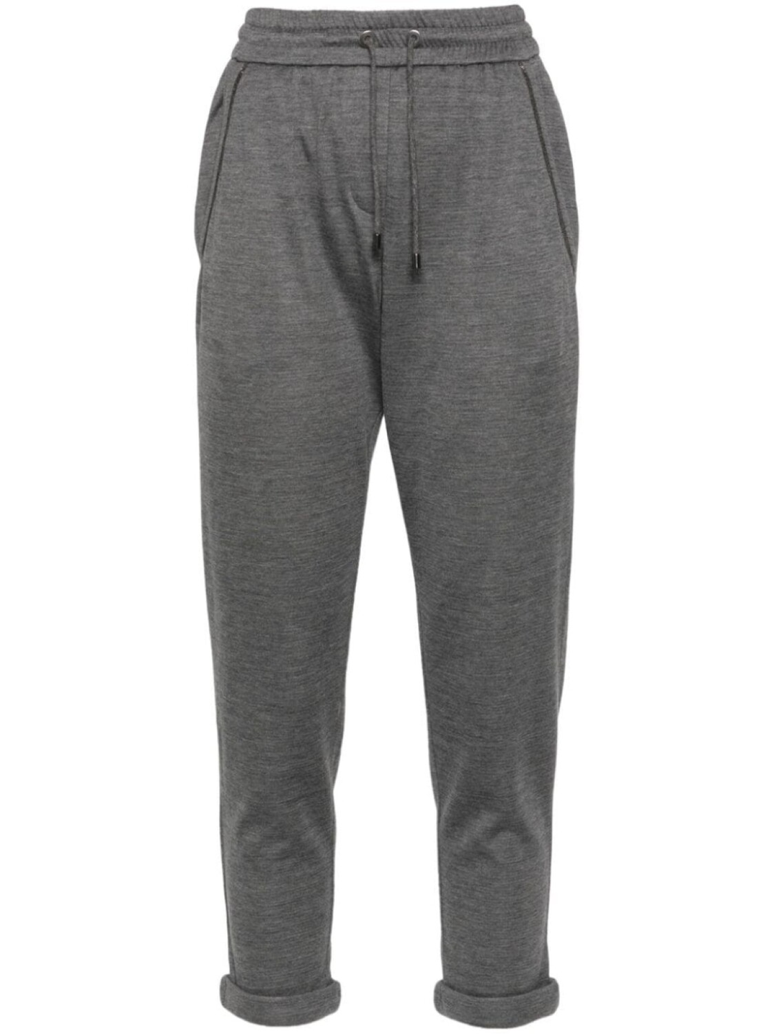 

Brunello Cucinelli спортивные брюки с декором Monili, серый