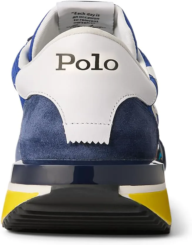Мужские кроссовки Polo Ralph Lauren из замши и нейлона 89polo, низкие с шнуровкой, темно-синий — фото 3