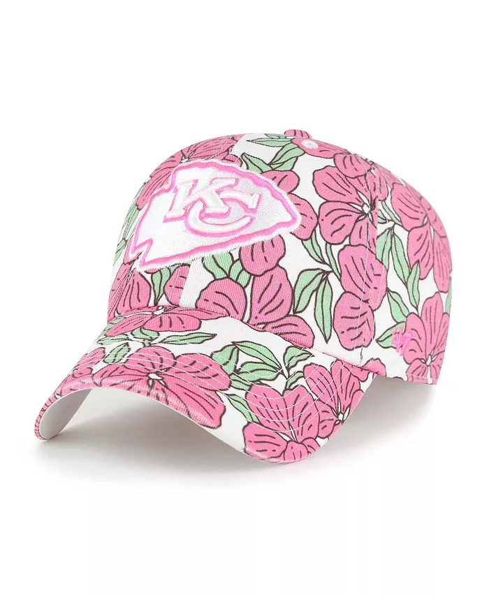 

Женская белая регулируемая кепка Kansas City Chiefs Florentina Clean Up '47 Brand