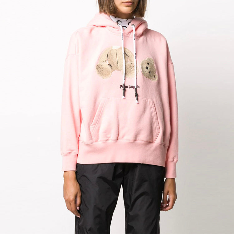 Свитер (WMNS) Palm Angels Broken Bear Cotton Hoodie 'Pink', розовый — фото 3