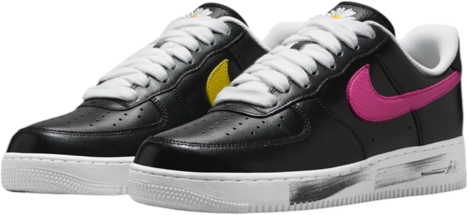 Кроссовки Nike Unisex Air Force 1 07, черный/розовый — фото 3