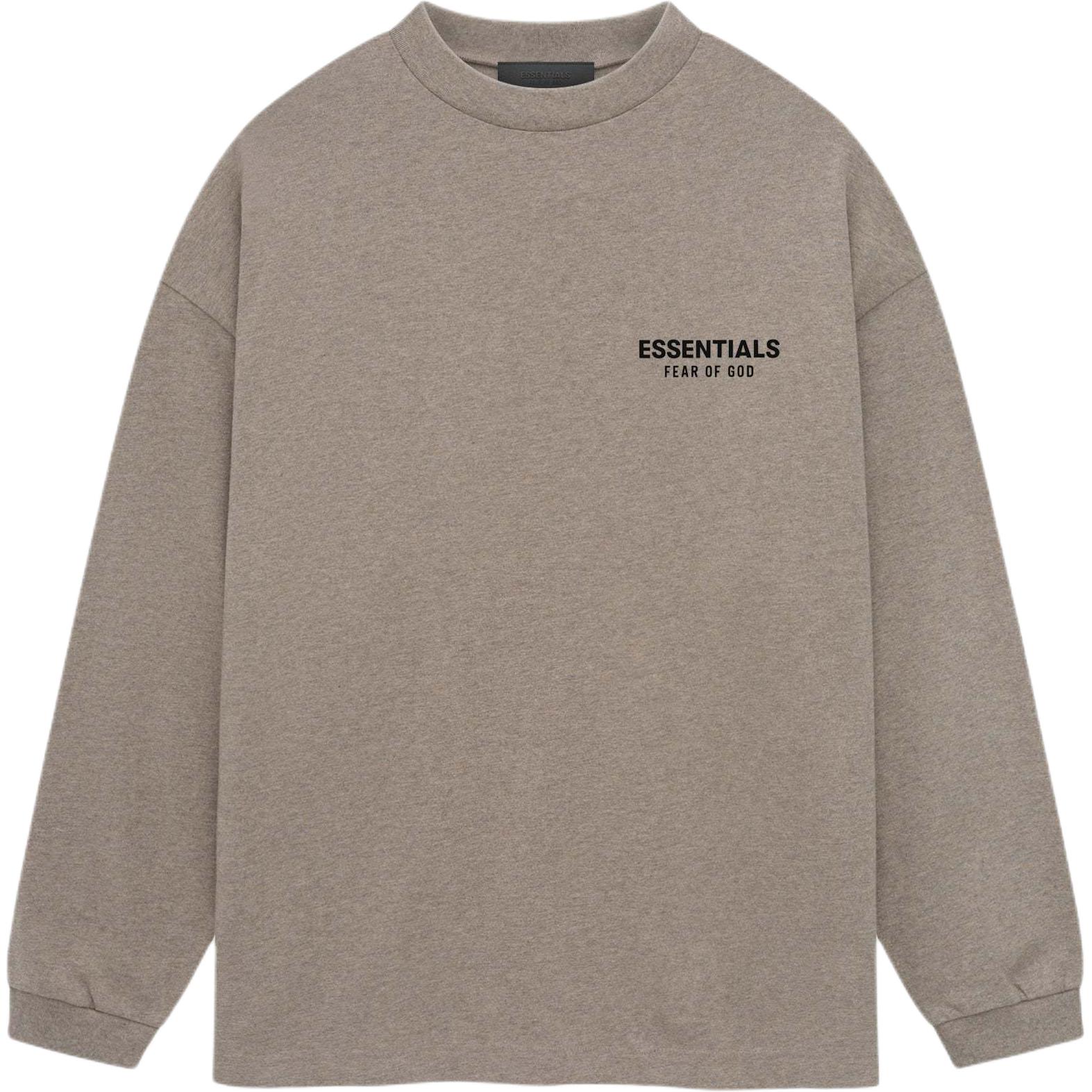 Длинный рукав Футболка Fear Of God Essentials, Темный Пыльно-Серый/Вересково-Серый — фото 3