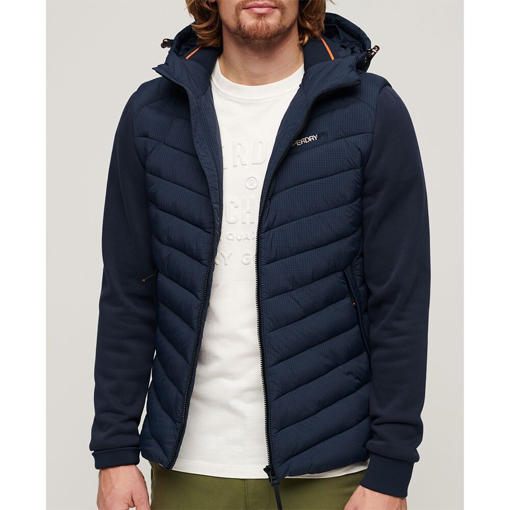 

Куртка Superdry Storm Hybrid Padded Hooded, синий