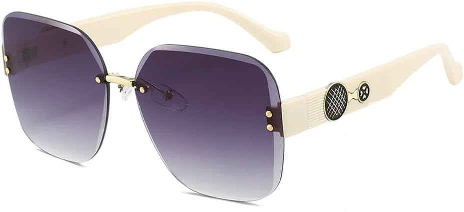 

Женские солнцезащитные очки большого размера, мужские винтажные солнцезащитные очки в крупной оправе без оправы для вождения, очки с защитой от УФ-излучения UV400 LANGSER, C4