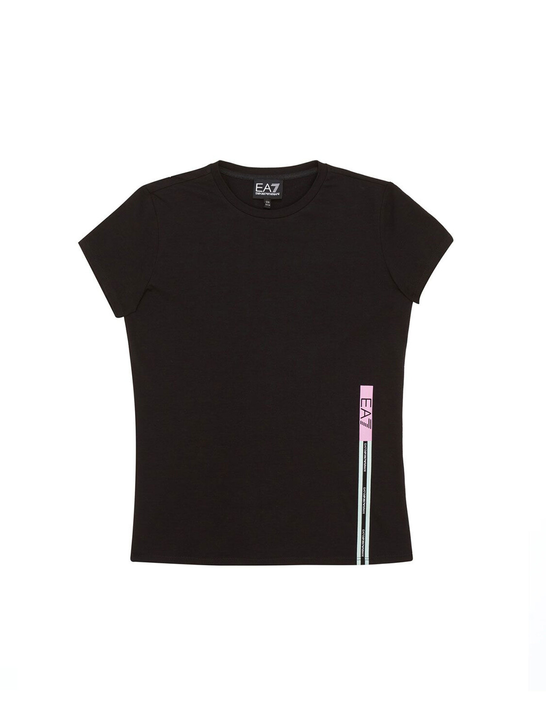 

Футболка t-shirt in cotone stretch bambina Ea7, черный