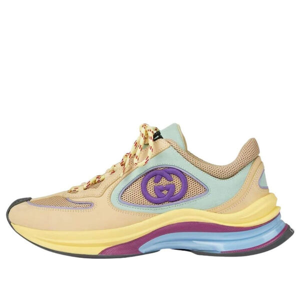 Кроссовки run 'yellow suede' Gucci, желтый