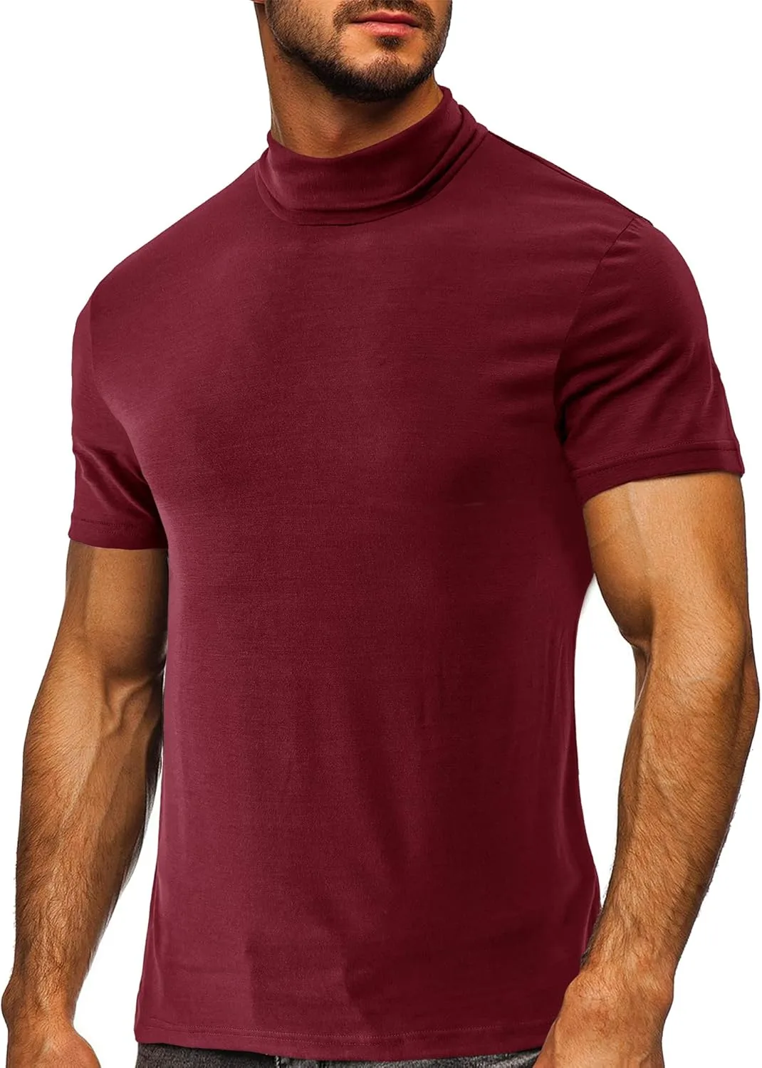 

Мужская водолазка с длинным или коротким рукавом slim fit cloudmall