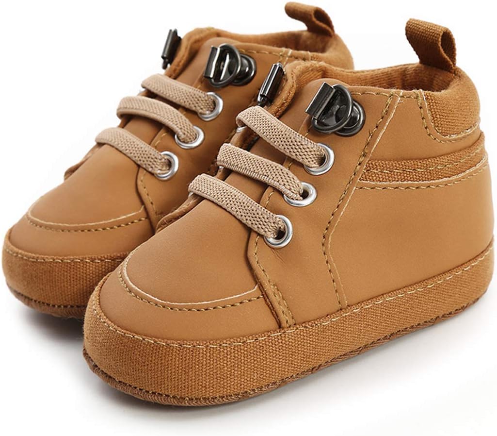 

Детские кроссовки Babelvit для мальчиков и девочек с мягкой подошвой, из канваса, с блестками, высокие, на шнуровке, для младенцев, унисекс, для щиколотки, ботинки для малышей, новорожденных, для первых шагов, обувь для кроватки, 01 Ac/Brown