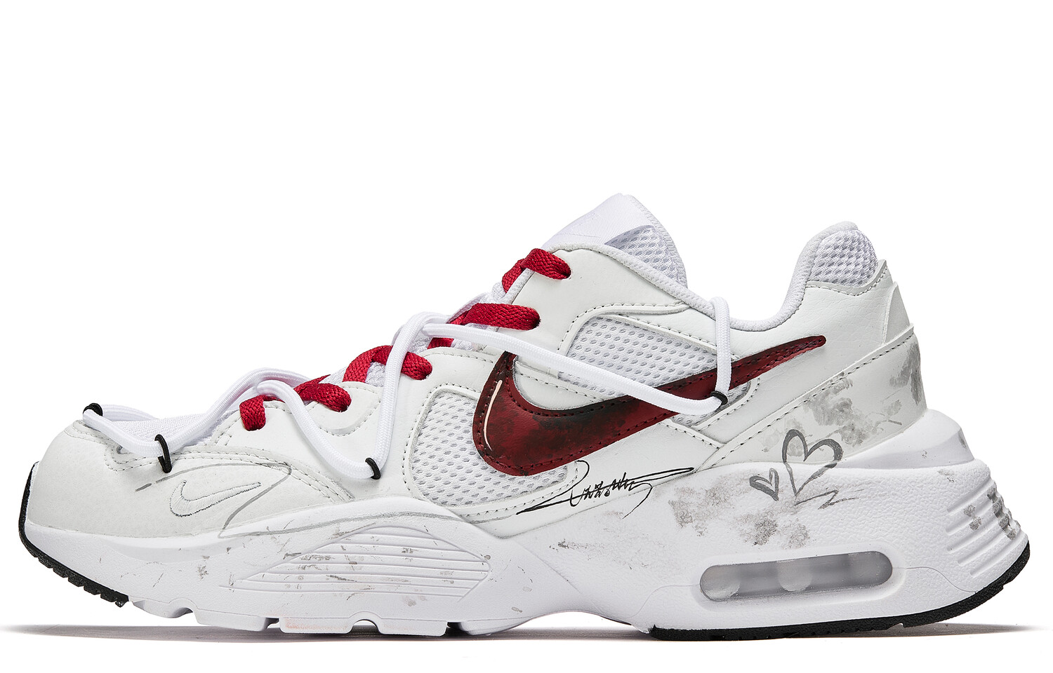 

Кроссовки Air Max Fusion для бега мужские с низким верхом, красные/белые Nike