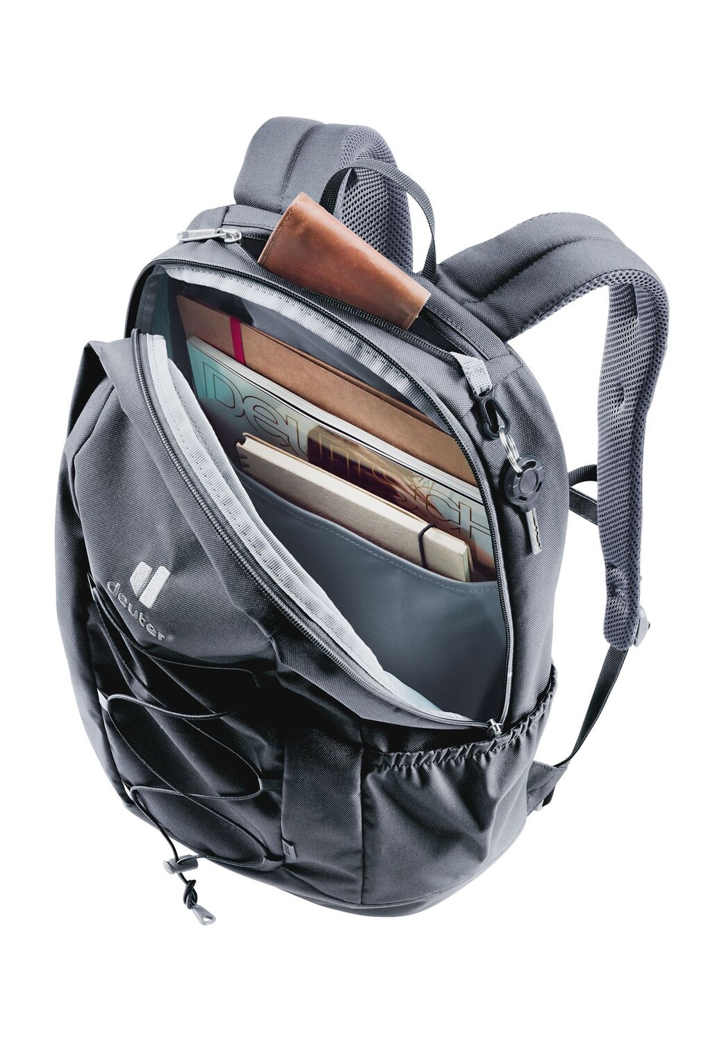 

Рюкзак, спинка Airstripes, двусторонняя молния, 28 литров deuter, черный