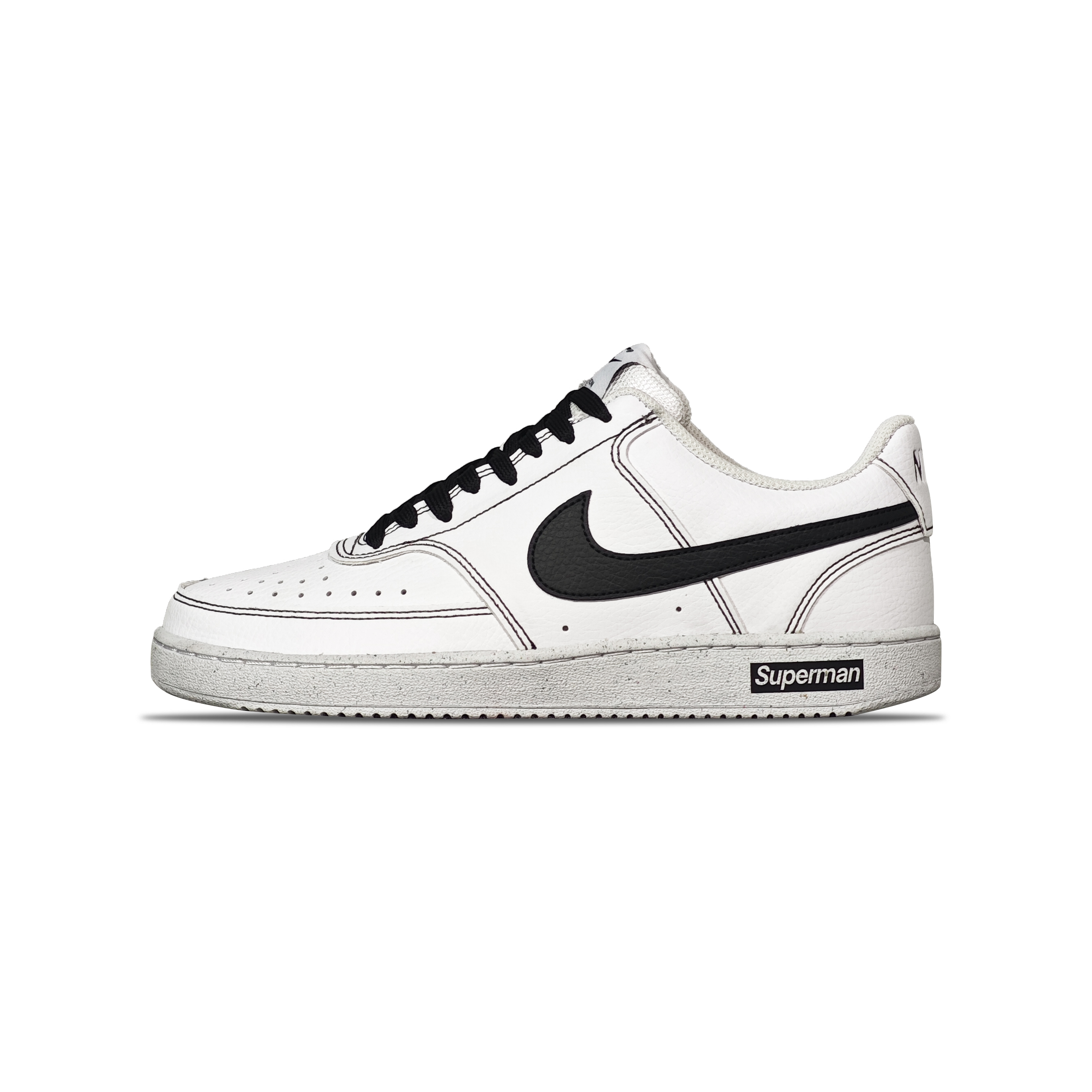 

Nike Низкие противоскользящие кроссовки для скейтборда Court Vision, мужские, черно-белые