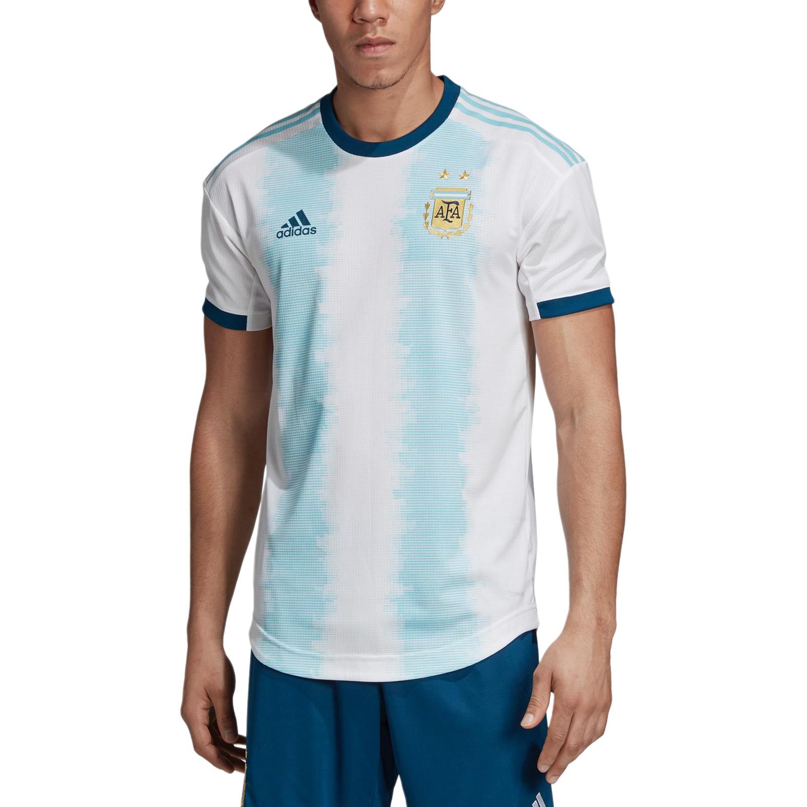 Аргентина MARADONA Climachill футбольная майка мужская белая/светло-зеленая Adidas — фото 4