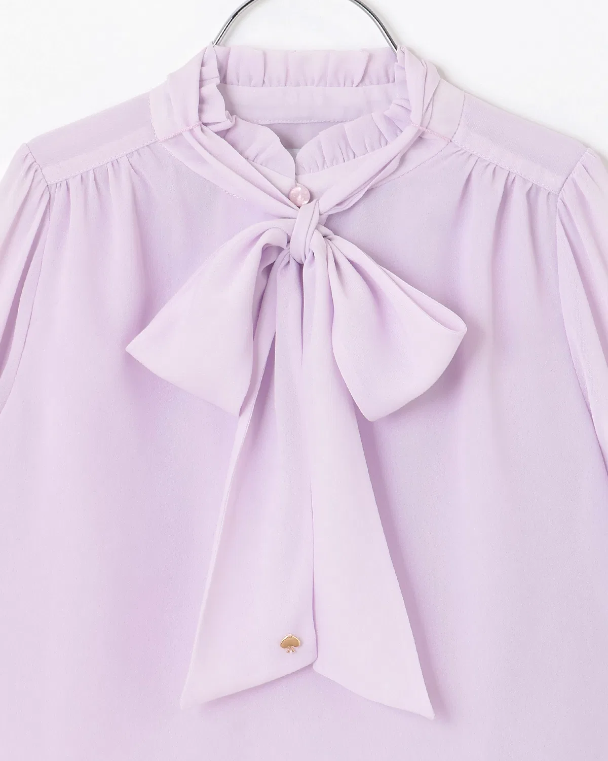 Детская блузка с бантом kate spade new york kids лиловая — фото 3