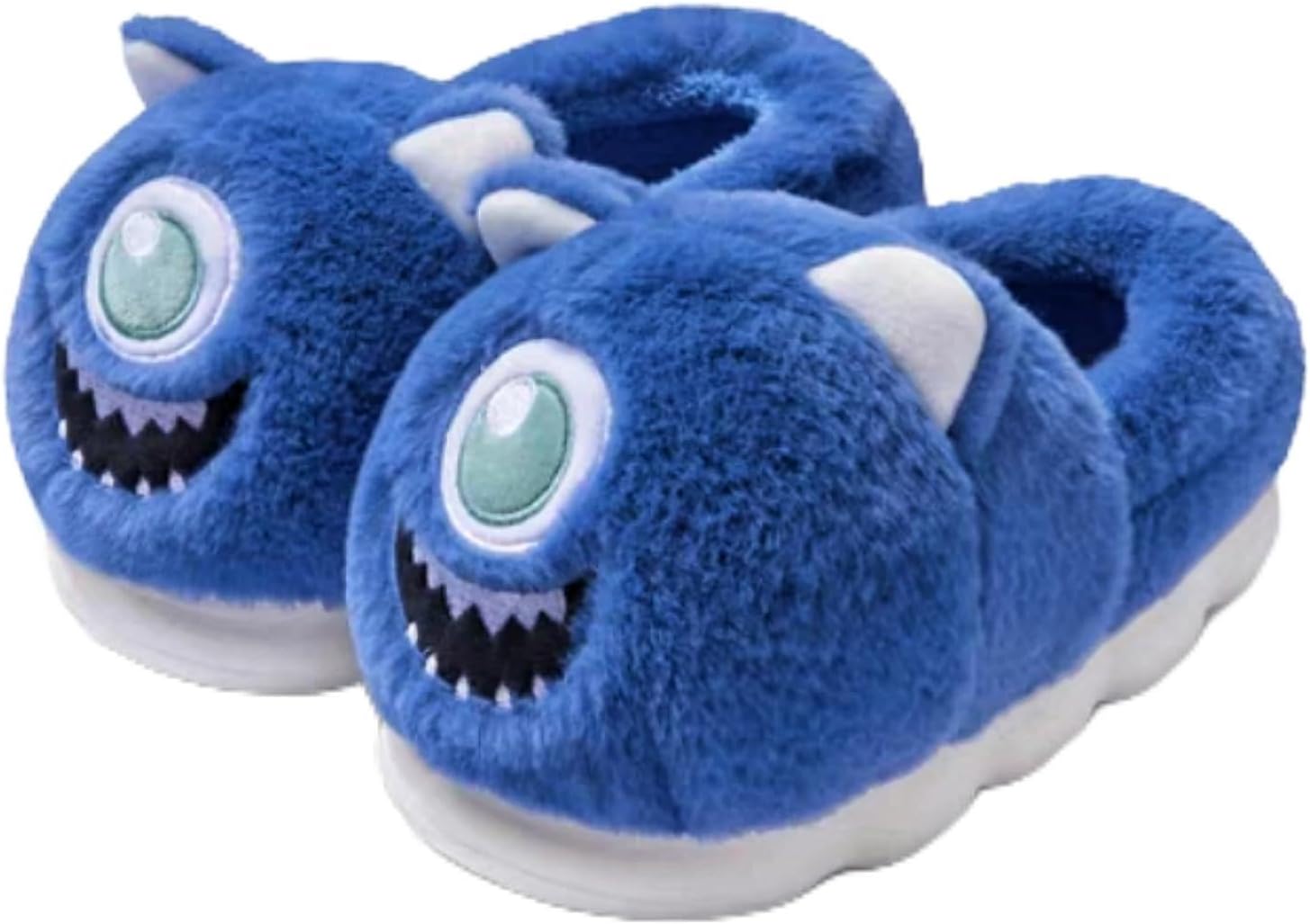 

Милые тапочки-монстры для женщин и мужчин, пушистые тапочки в виде животных, кавайные женские и мужские пушистые тапочки, мягкие теплые уютные домашние тапочки Zigihos, синий